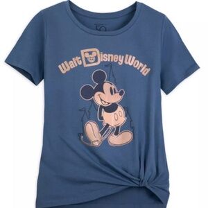 Walt Disney World 50th Anniversary Mickey Mouse Blue & Gold T-Shirt plus size 1X